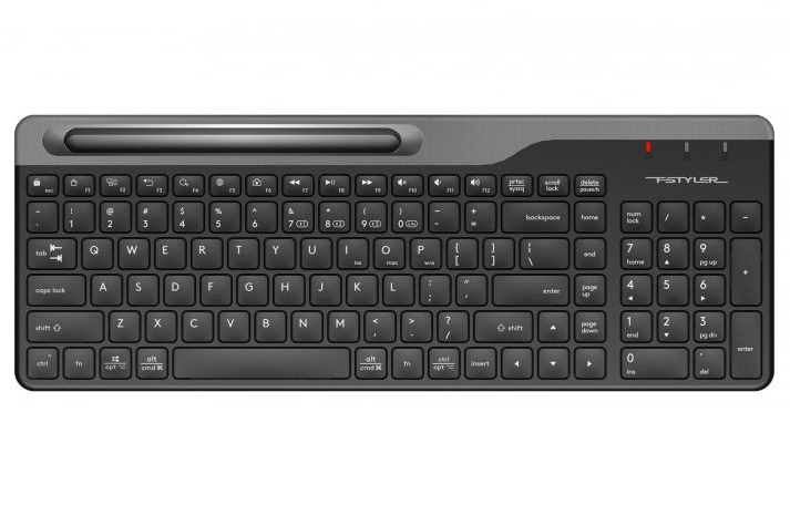 Клавіатура A4tech Fstyler FBK25, Black, бездротова (BT+2.4 ГГц), USB, Bluetooth, мембранні клавіші (243281)