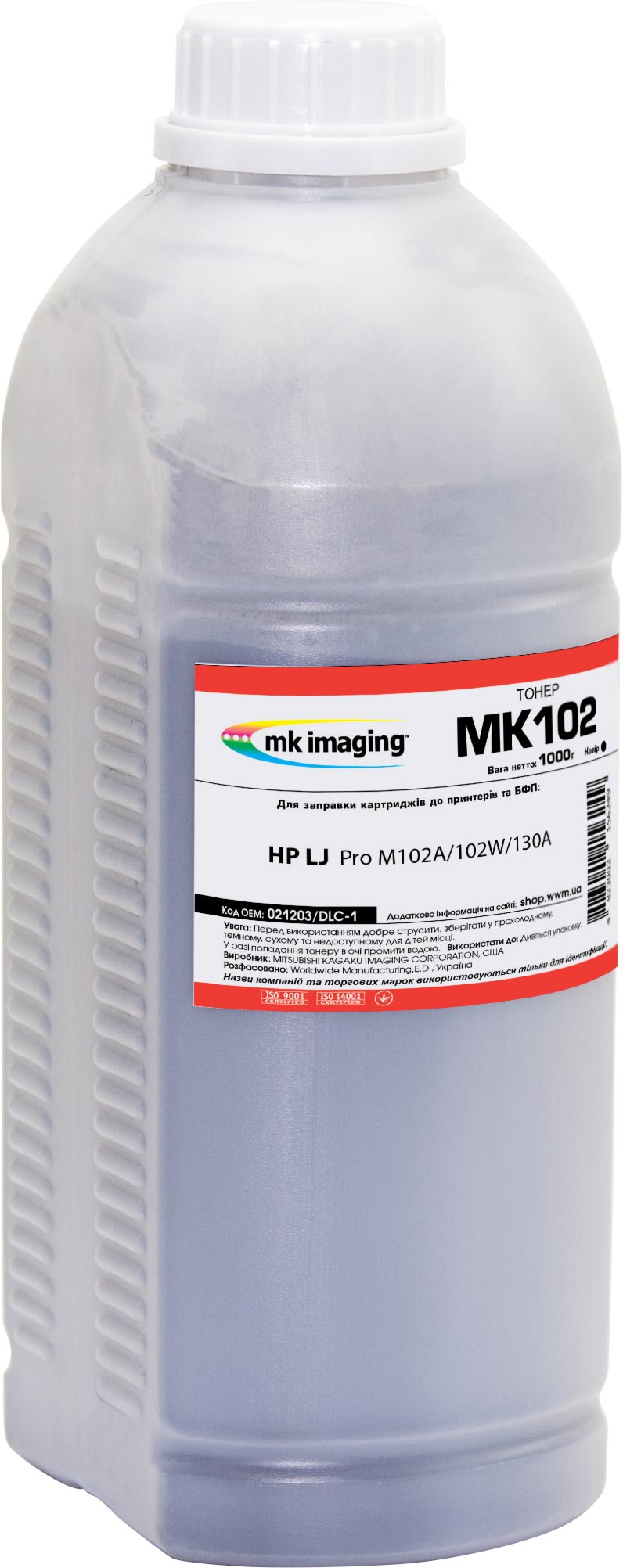 Тонер HP LJ M102/M104/M106/M130/M132/M134/M203/M227, Black, 1 кг, Mitsubishi (021203/DLC-1) (243803)
