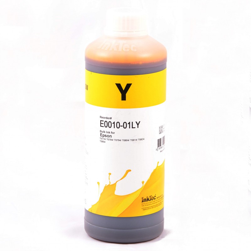 Чорнило InkTec Epson E0010, Yellow, P50/T50, R260/270/290/360/390, RX560/610, 1 л (E0010-01LY) (26337)