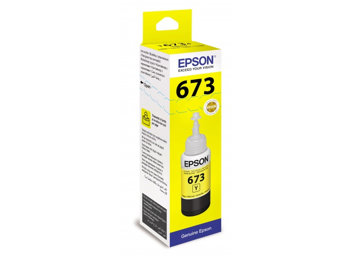 Чорнило Epson 673, Yellow, для L800/805/810/850/1800, 70 мл (C13T67344A) (50987)