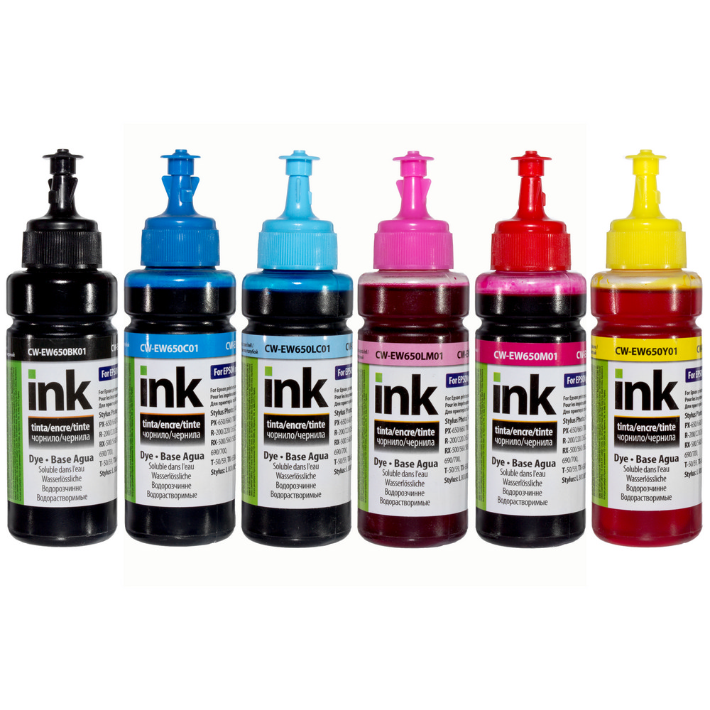 Комплект чорнила ColorWay Epson TX650, 6x100 мл (CW-EW650SET01) (92578)