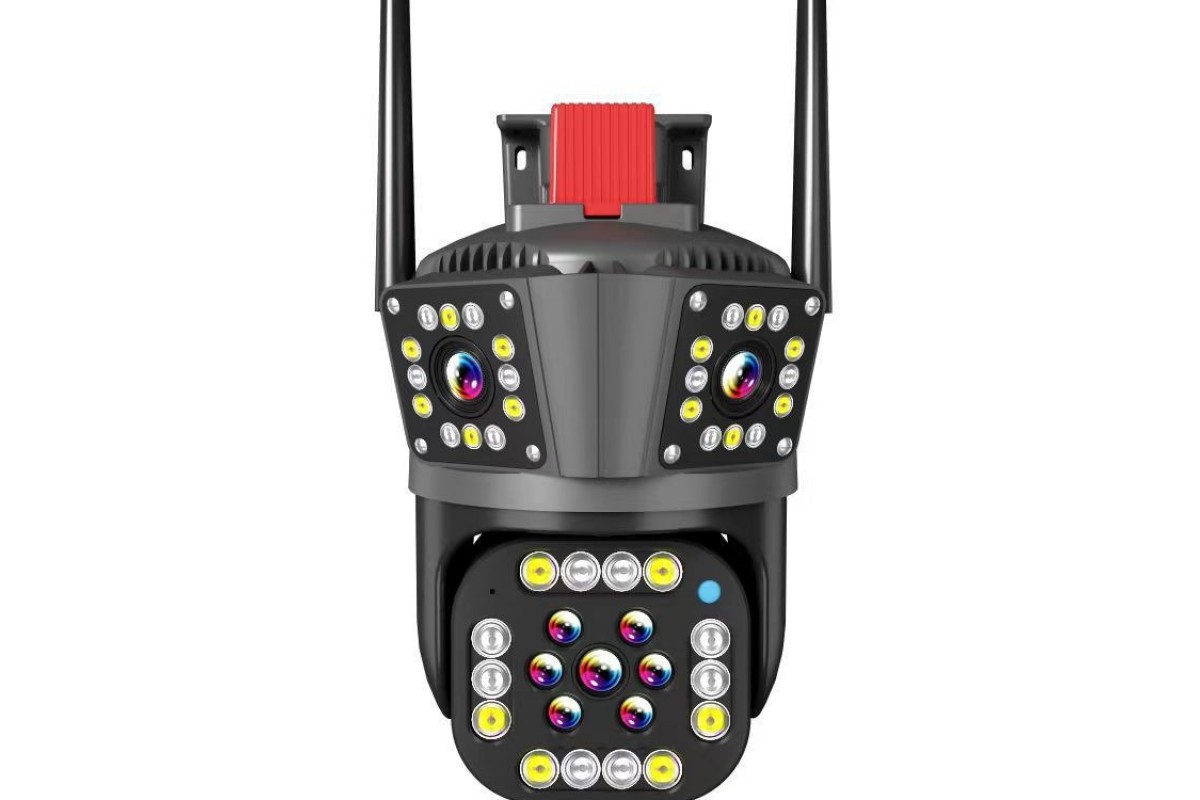 Wi-Fi відеокамера з трьома об'єктивами SD/карта YOSO YO-IPC49D6MP50 PTZ 2.8mm V380 (OD-M16974)