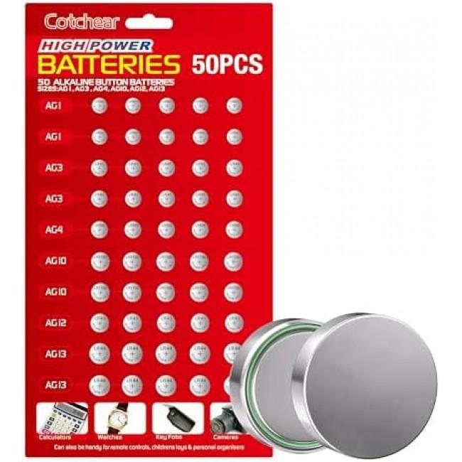 Батарейки ASSORTED BOTTON BATTERIES (50 PCS SET) (OD-sp9954)