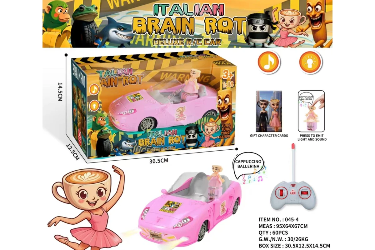 Машинка радіокерована Italian Brain Rot - Deluxe R/C Car' Ballerina Cappuccina" (OD-G6080)