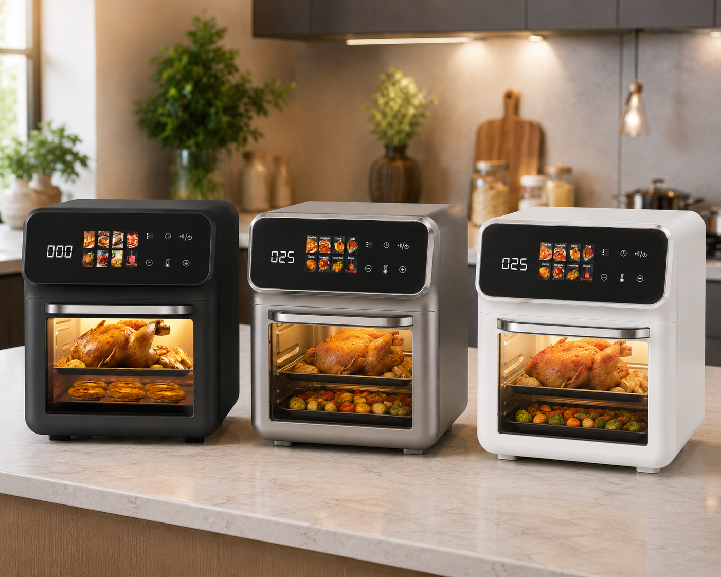 Електрична мультипіч Top Kitchen TK-00244 12л / Аерогриль з сенсорним керуванням 2400 Вт 10 програм (OD-Tk244)