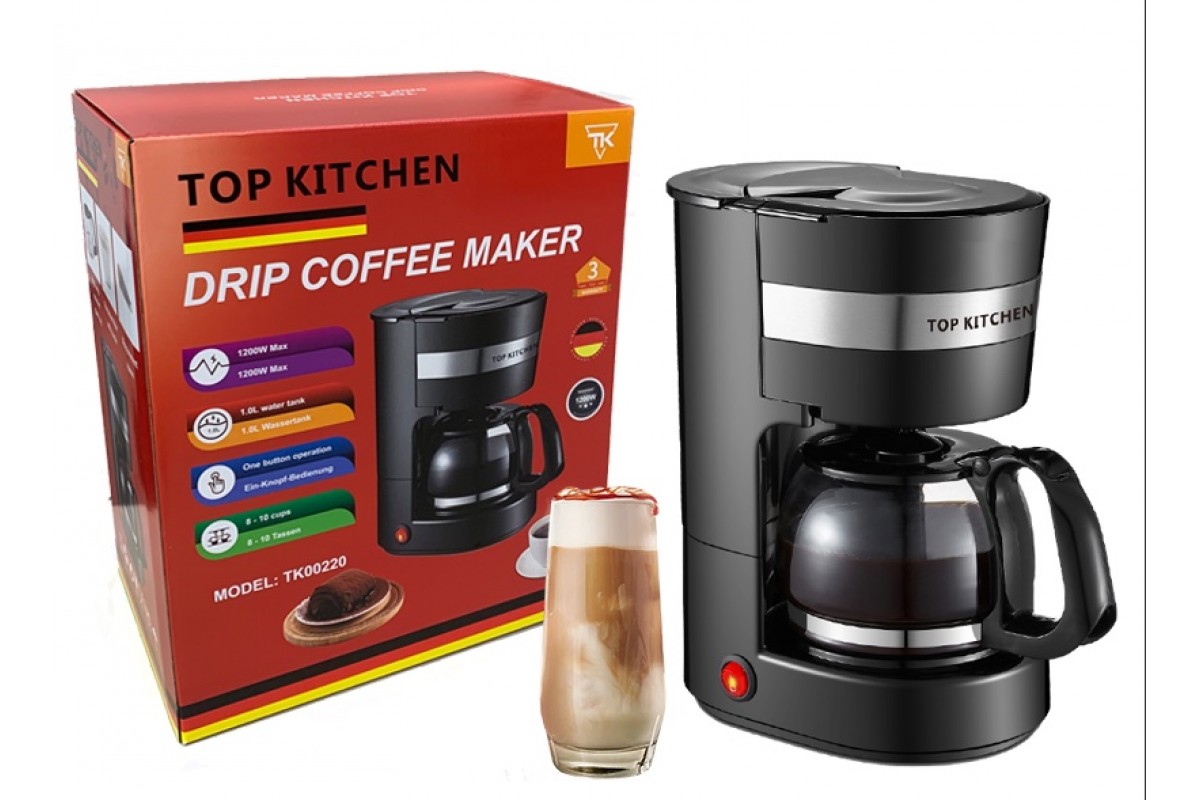 Кавоварка Top Kitchen Tk00220 Кавоварка крапельна електрична з підігрівом 1,0 л (OD-Tk00220)