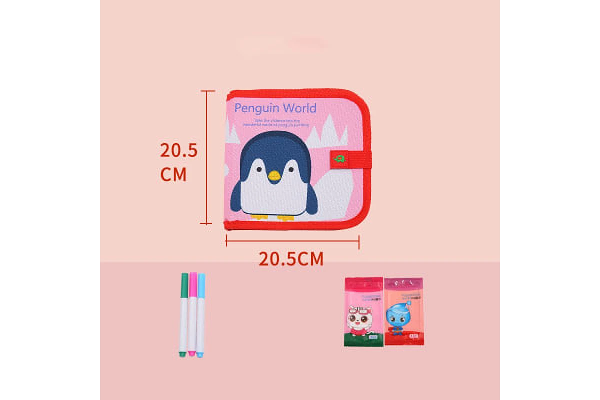 Багаторазовий альбом для малювання із фломастерами – Penguin World (OD-G5983)