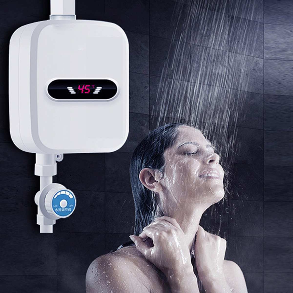 Термостатичний водонагрівач RX-021 з душем та LCD екраном 3500W 60°C (OD-ME8852130)