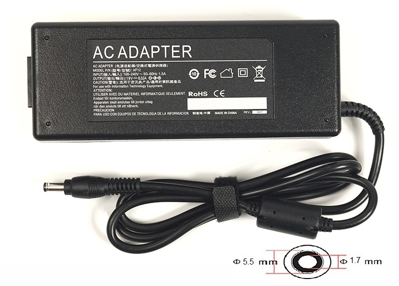Блок живлення для ноутбуків PowerPlant ACER 220V, 19V 120W 6.32A (5.5*1.7) (AC120F5517)