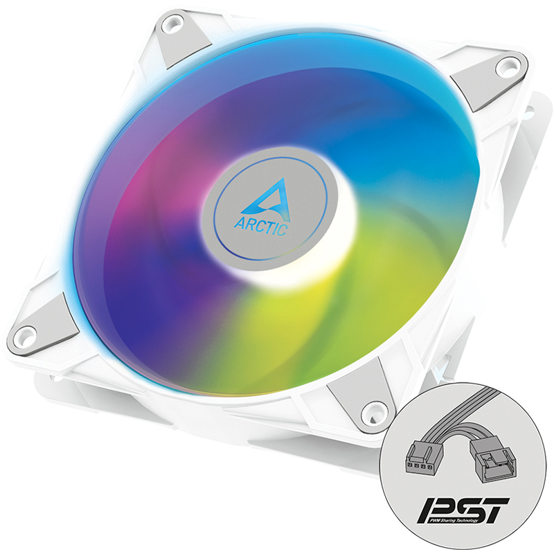 Кулер до корпусу ARCTIC P14 PWM PST A-RGB, білий (ACFAN00276A)