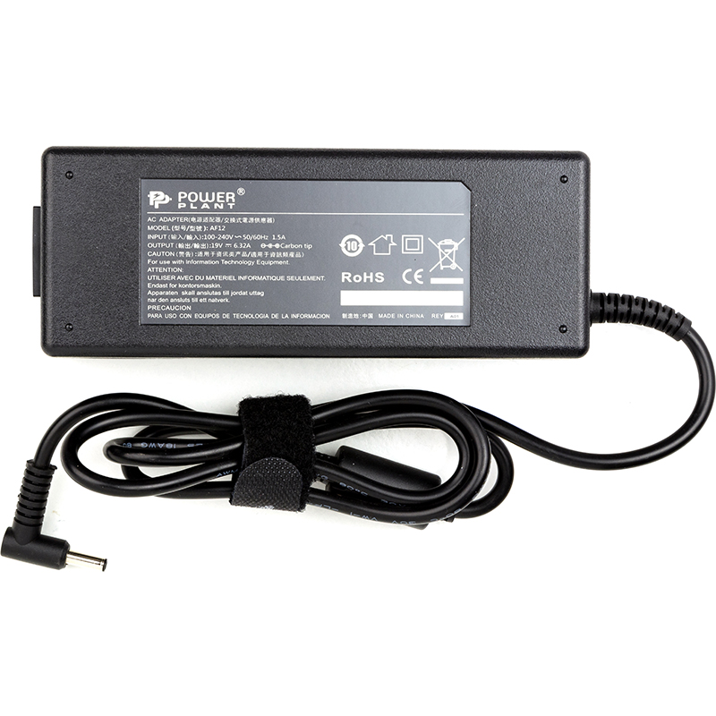 Блок живлення для ноутбуків PowerPlant ASUS 220V, 19V 120W 6.32A (4.5*3.0) (AS120F4530)