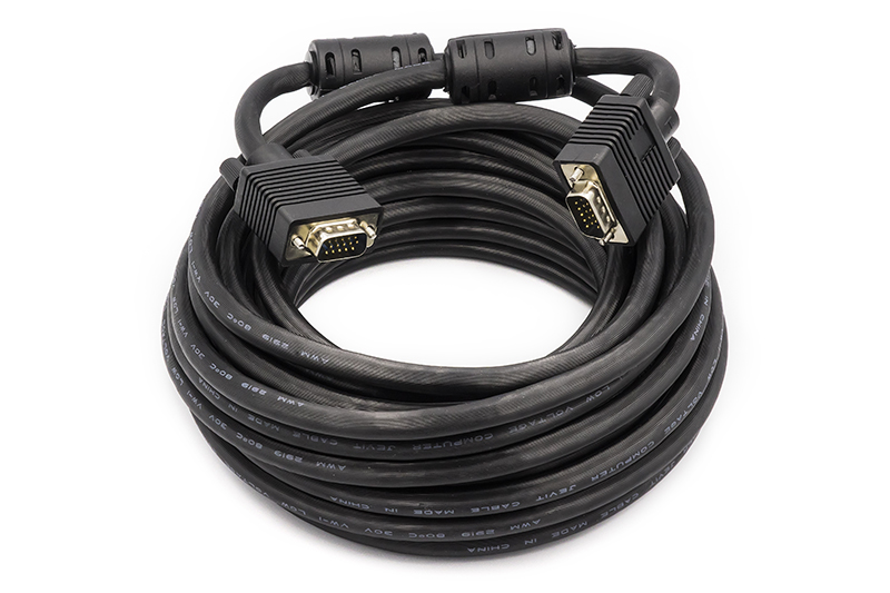 Відео кабель PowerPlant VGA-VGA, 10 м, Double ferrites (CA911042)