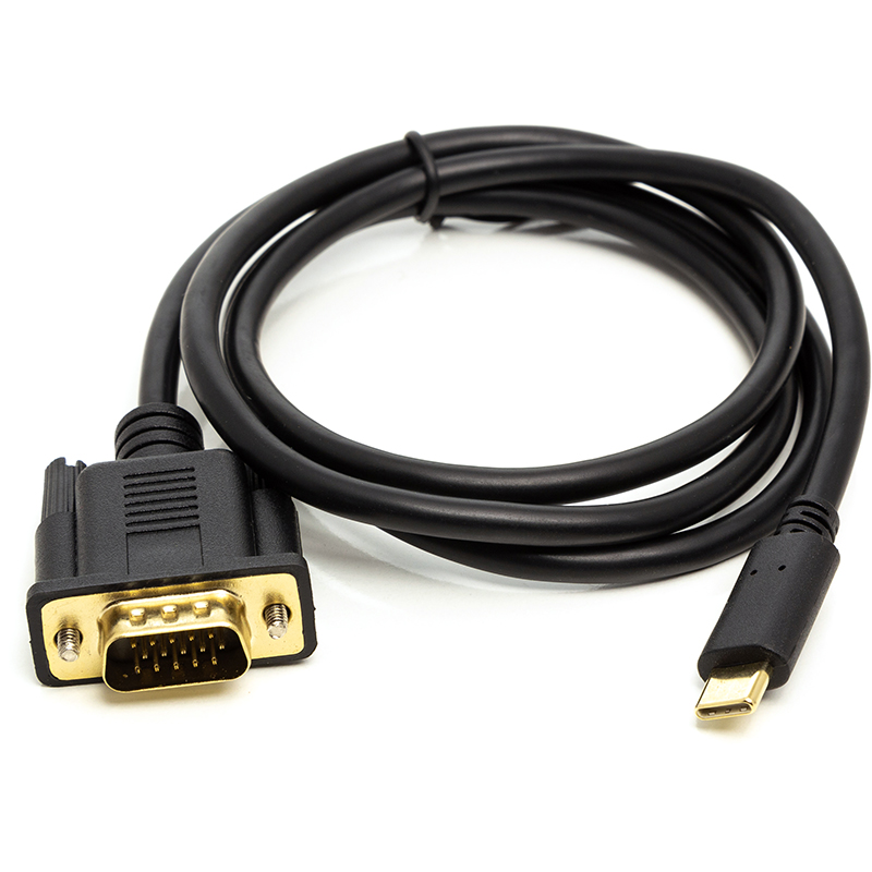 Кабель PowerPlant USB Type-C 3.1 (M) - VGA (M), 1 м (CA912117)