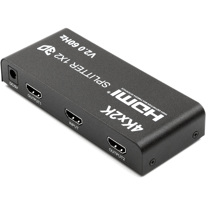 Сплітер PowerPlant HDMI 1x2 V2.0, 3D, 4K / 60hz (HDSP2-V2.0) (CA912476)
