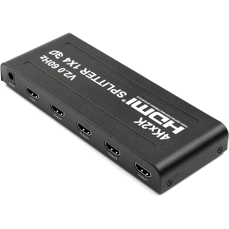 Сплітер PowerPlant HDMI 1x4 V2.0, 3D, 4K/60hz (HDSP4-V2.0) (CA912483)