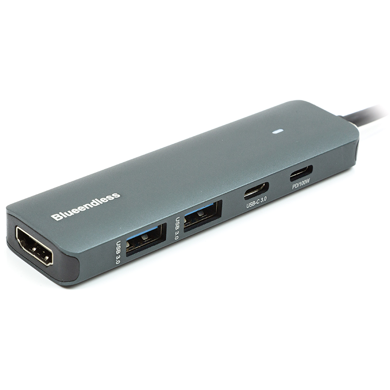 USB-хаб Blueendless USB Type-C - 2 x USB 3.0, Type-C PD, HDMI (CA913435)