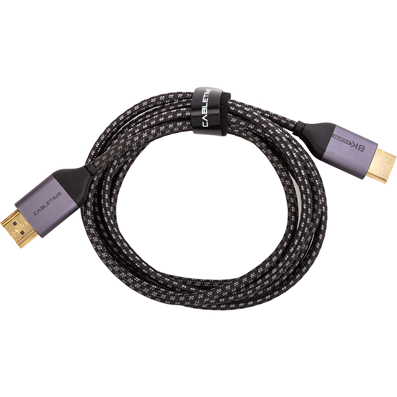 Відео кабель Cabletime HDMI (M) - HDMI (M), 2.1V, 32AWG, 8K Ultra HD, 2м (CH11L) (CA914654)