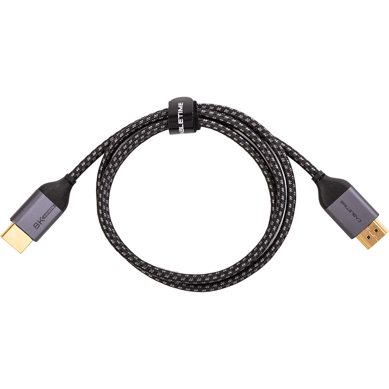 Відео кабель Cabletime HDMI (M) - HDMI (M), 2.1V, 32AWG, 8K Ultra HD, 1м (CH10H) (CA914661)