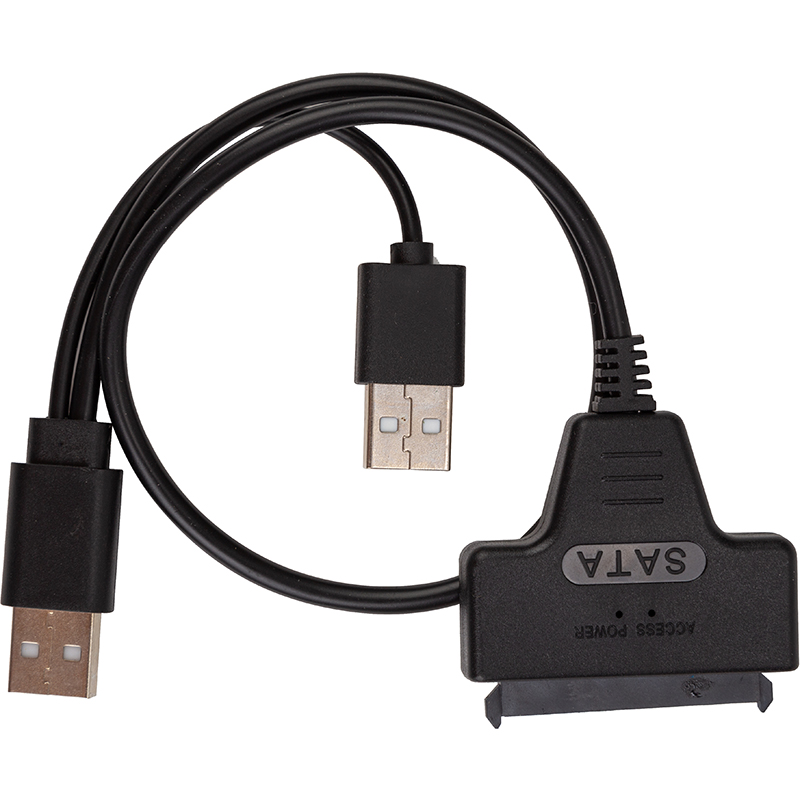 Кабель PowerPlant USB 2.0 Type-A - Slimline SATA II 7+6Pin (CA914852)