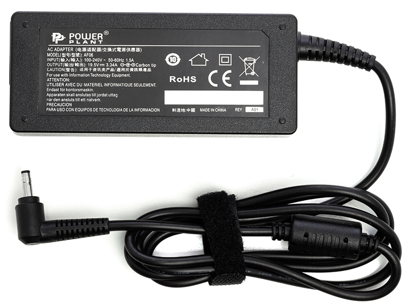 Блок живлення для ноутбуків PowerPlant DELL 220V, 19.5V 65W 3.34A (4.0*1.7) (DL65G4017)
