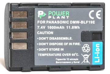 Акумулятор PowerPlant Panasonic DMW-BLF19 1600mAh (DV00DV1355)