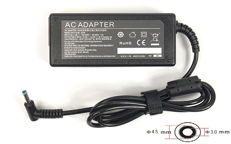 Блок живлення для ноутбуків PowerPlant HP 220V, 19.5V 65W 3.33A (4.5*3.0) (HP65G4530)