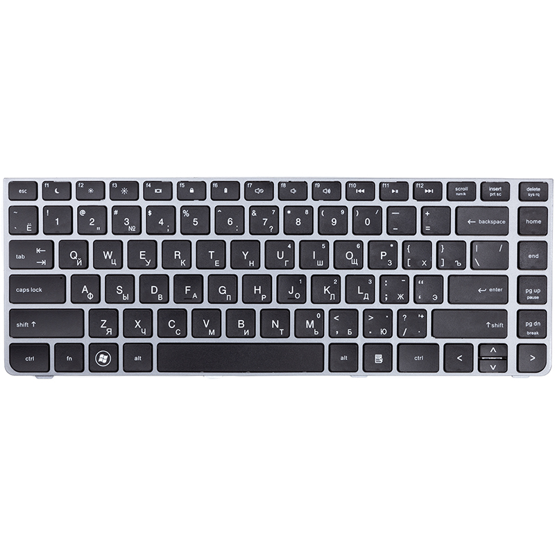 Клавiатура для ноутбука HP ProBook 4330S, 4435S чорний, сірий фрейм (KB310748)