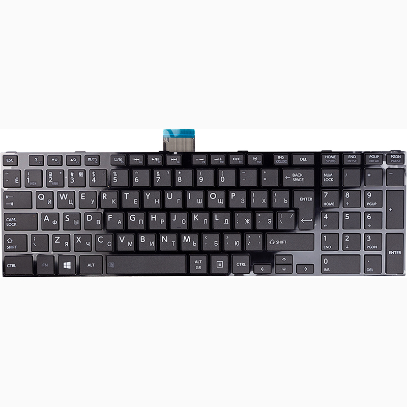 Клавiатура для ноутбука TOSHIBA Satellite L55-A5284 чoрний, чoрний фрейм (KB310791)