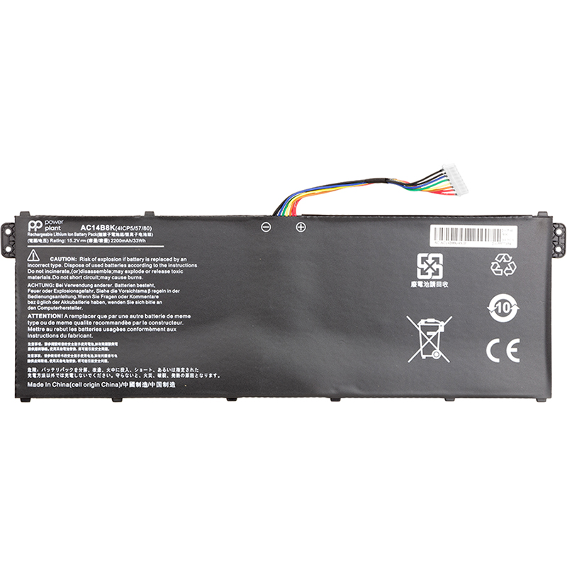 Акумулятор PowerPlant для ноутбуків ACER Aspire E15 ES1-512 Series (AC14B8K) 15.2V 2200mAh (NB410460)