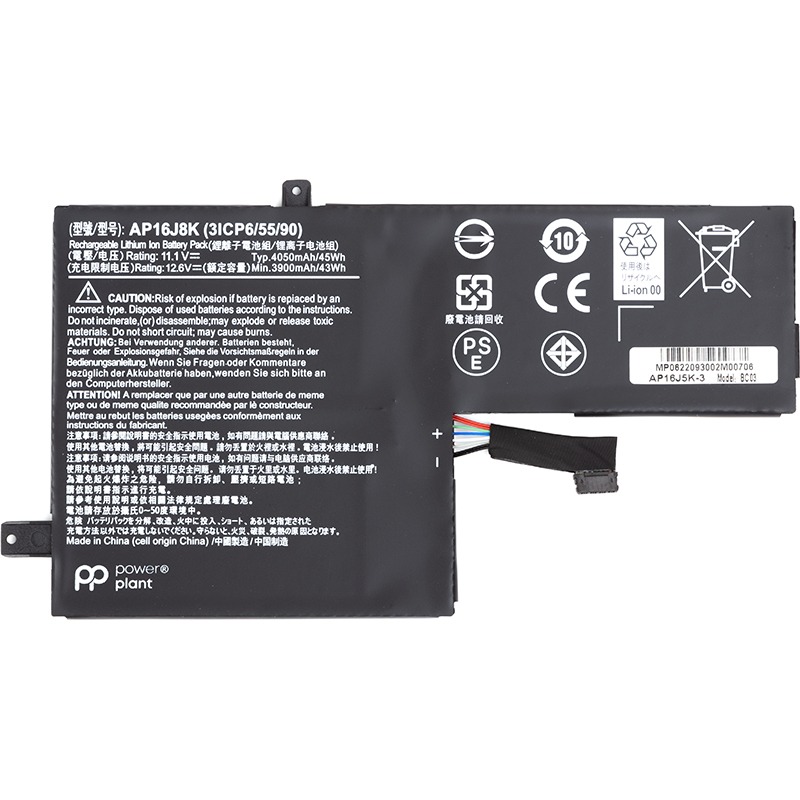 Акумулятор PowerPlant для ноутбуків ACER Chromebook 11 C731 (AP16J8K) 11.1V 4050mAh (NB410644)