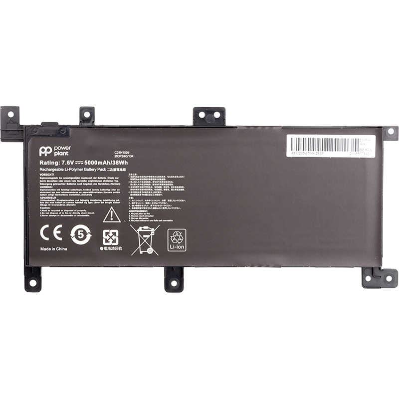 Акумулятор PowerPlant для ноутбуків ASUS VivoBook X556U (C21N1509) 7.6V 5000mAh (NB430963)