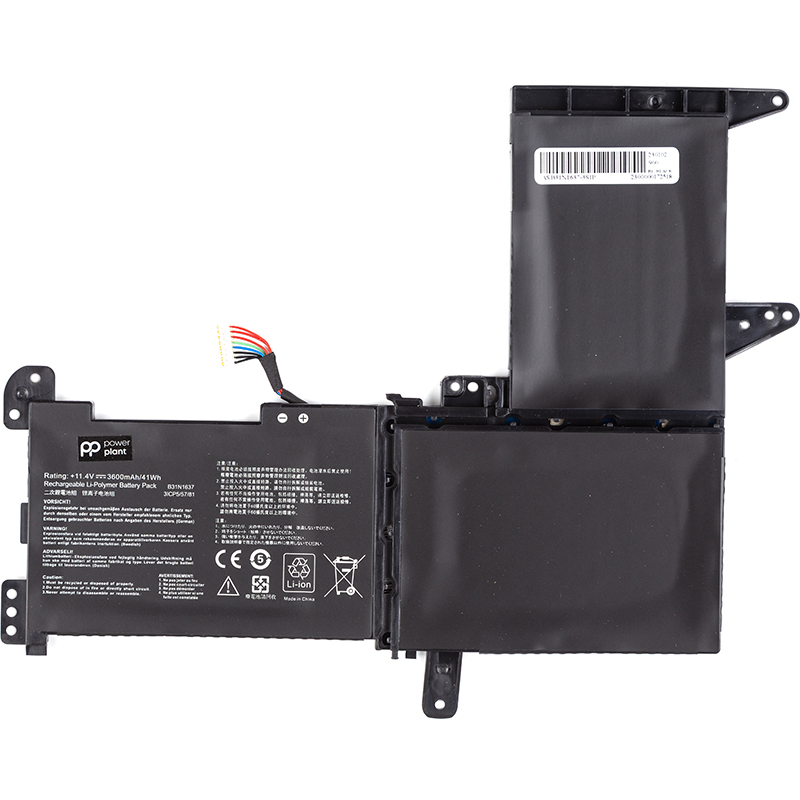 Акумулятор PowerPlant для ноутбуків ASUS VivoBook S15 (B31N1637) 11.4V 3600mAh (NB431120)