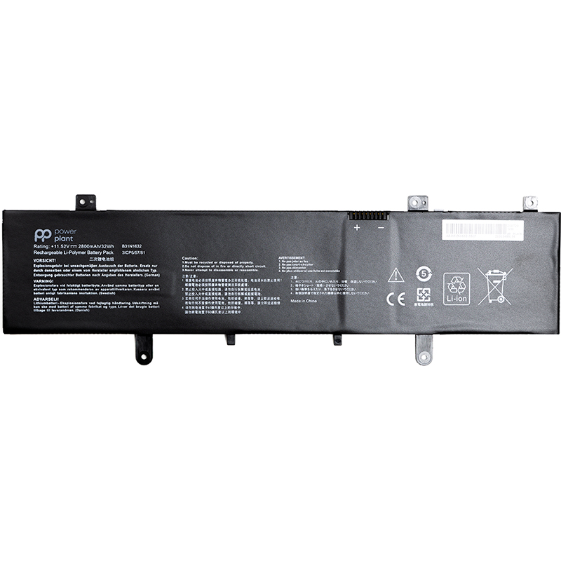 Акумулятор PowerPlant для ноутбуків ASUS Vivobook 14 X405 (B31N1632) 11.52V 2800mAh (NB431410)