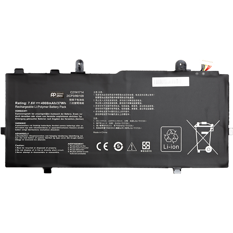 Акумулятор PowerPlant для ноутбуків ASUS VivoBook Flip 14 TP401MA (C21N1714) 7.6V 4900mAh (NB431427)