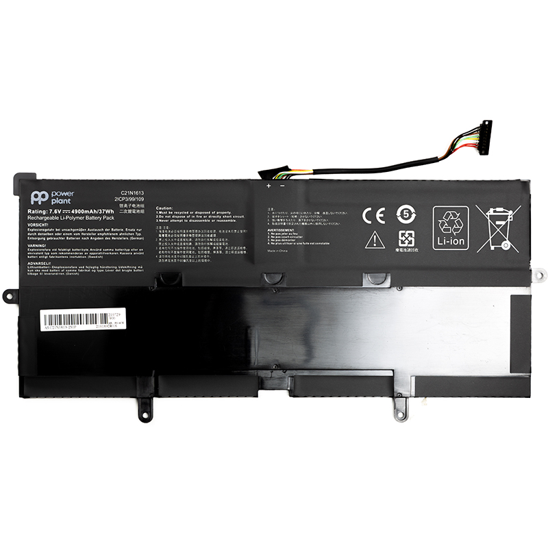 Акумулятор PowerPlant для ноутбуків ASUS Chromebook Flip C302 (C21N1613) 7.6V 4900mAh (NB431434)