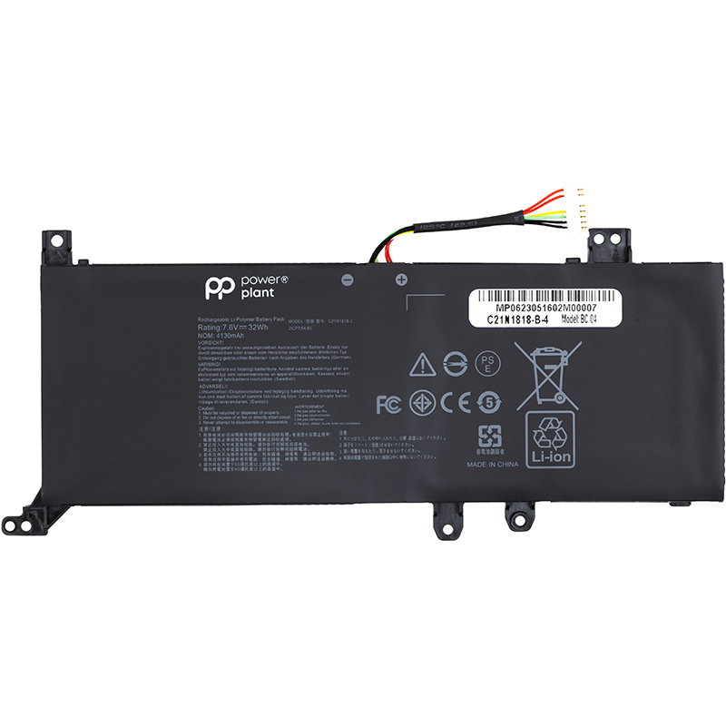 Акумулятор PowerPlant для ноутбуків ASUS VivoBook 14 X412FJ (C21N1818) 7.6V 4130mAh (NB431540)