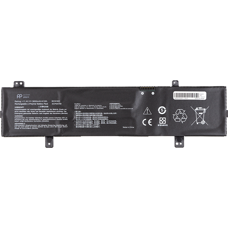 Акумулятор PowerPlant для ноутбуків ASUS VivoBook 15 X505BA (B31N1631) 11.4V 3600mAh (NB431809)