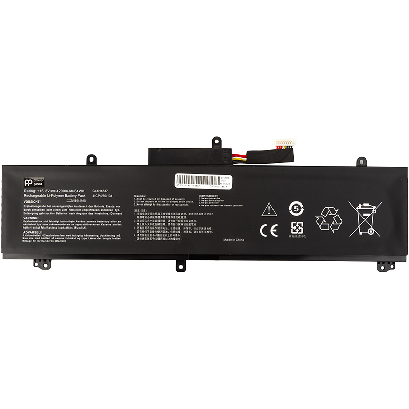 Акумулятор PowerPlant для ноутбуків ASUS Rog Zephyrus GA502 (C41N1837) 15.2V 4200mAh (NB431915)