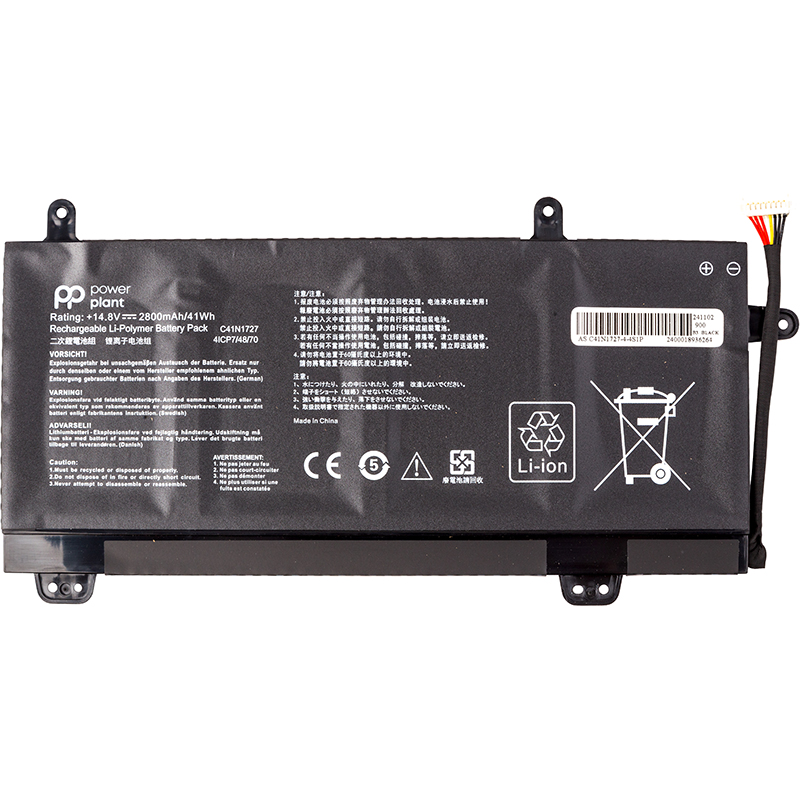 Акумулятор PowerPlant для ноутбуків ASUS ROG GU501 Series (C41N1727) 14.8V 2800mAh (NB431984)