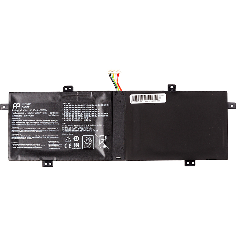 Акумулятор PowerPlant для ноутбуків ASUS ZenBook 14 (C21N1833) 7.4V 4250mAh (NB432042)