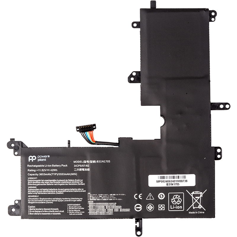 Акумулятор PowerPlant для ноутбуків ASUS VivoBook Flip 14 TP410UA (B31N1705) 11.52V 3653mAh (NB432141)