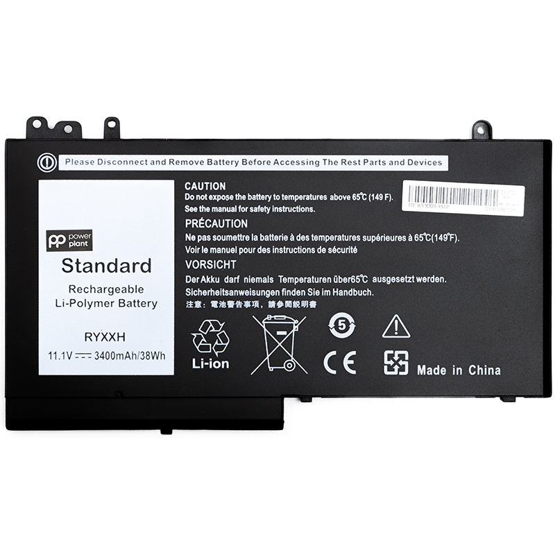 Акумулятор PowerPlant для ноутбуків DELL Latitude 12 5000 (RYXXH) 11.1V 3400mAh (NB441105)