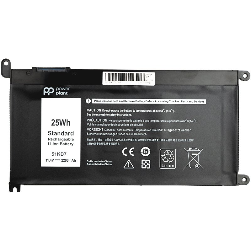 Акумулятор PowerPlant для ноутбуків DELL Chromebook 3180 (51KD7) 11.4V 2200mAh (NB441266)