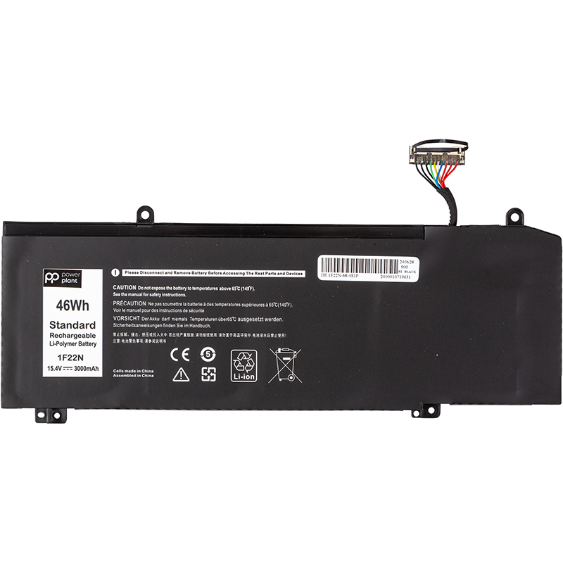 Акумулятор PowerPlant для ноутбуків DELL Alienware M15 R1 2018 (1F22N) 15.4V 3000mAh (NB441907)