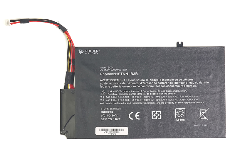 Акумулятор PowerPlant для ноутбуків HP Envy TouchSmart 4 (EL04XL, HPTS40PB) 14.8V 3200mAh (NB460649)