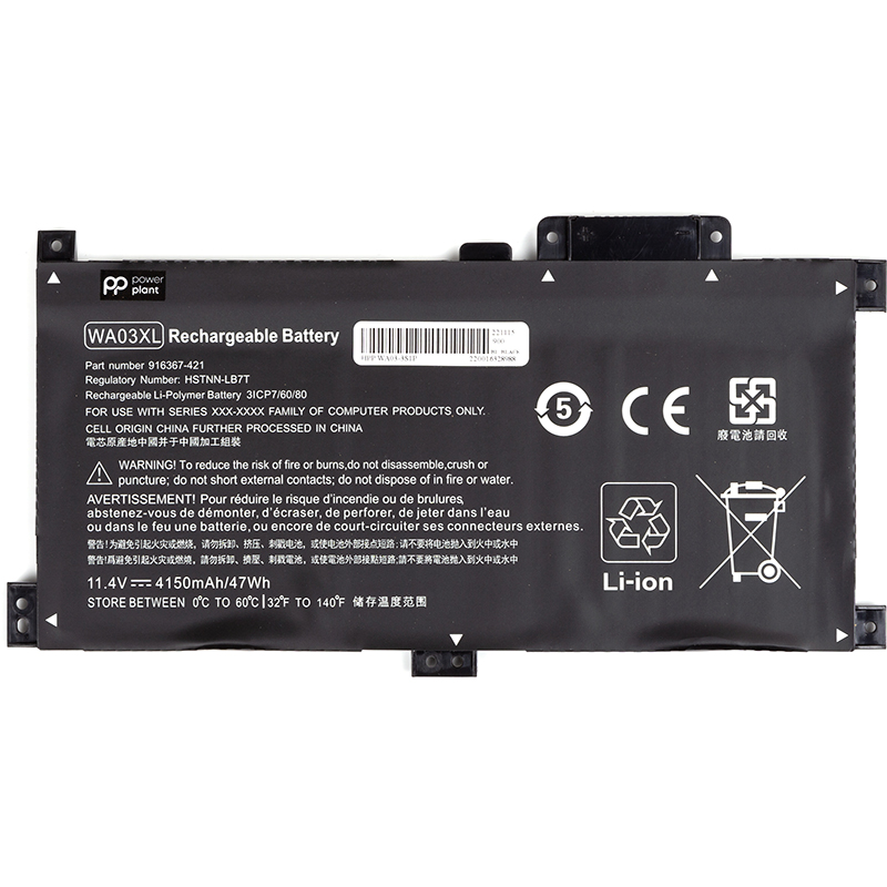 Акумулятор PowerPlant для ноутбуків HP Pavilion X360 14-Ba (WA03XL) 11.4V 4150mAh (NB461974)