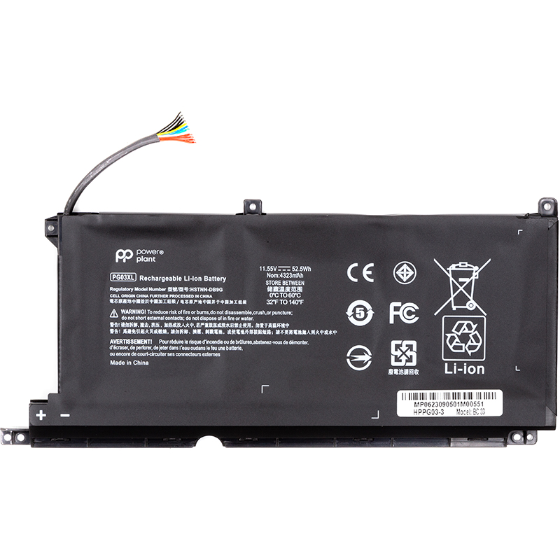 Акумулятор PowerPlant для ноутбуків HP Pavilion Gaming 15-DK Series (PG03XL) 11.55V 4323mAh (NB462117)