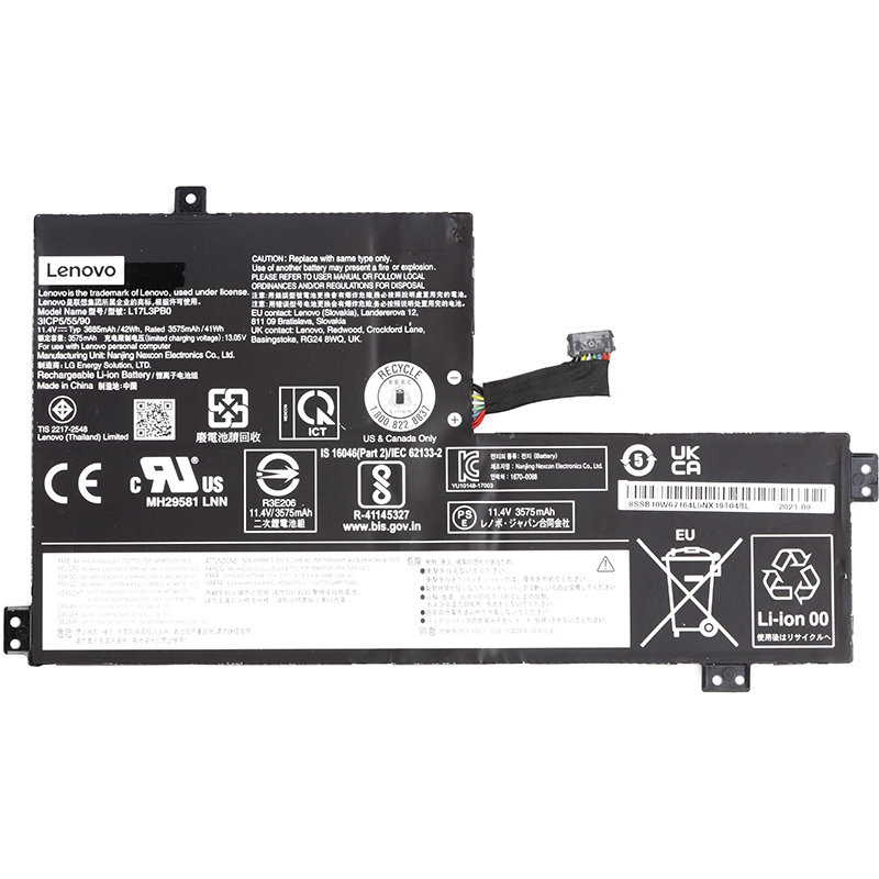Акумулятор для ноутбуків LENOVO 100e Chromebook (L17M3PB0) 11.4V 3685mAh (original) (NB481316)