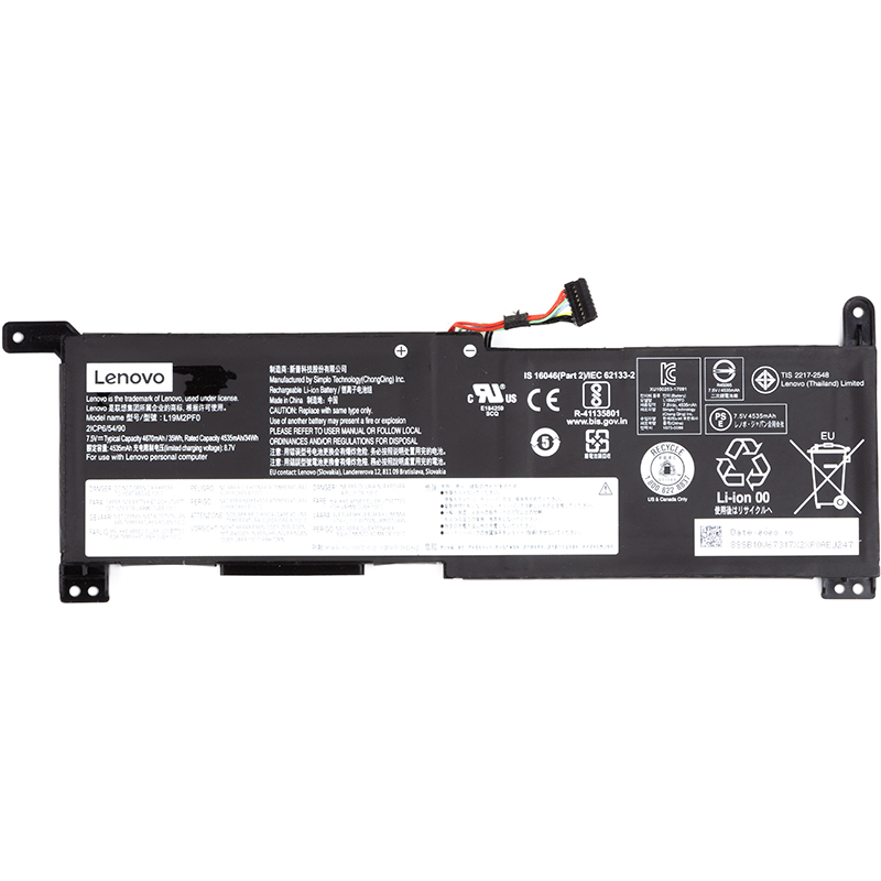 Акумулятор для ноутбуків LENOVO Ideapad Slim 1-11AST-05 (L19M2PF0) 7.5V 4670mAh (original) (NB481323)