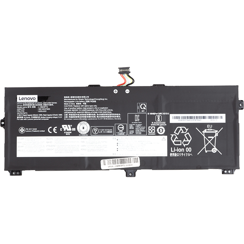 Акумулятор для ноутбуків LENOVO ThinkPad X390 Yoga (L18M3P72) 11.55V 4211mAh (original) (NB481392)